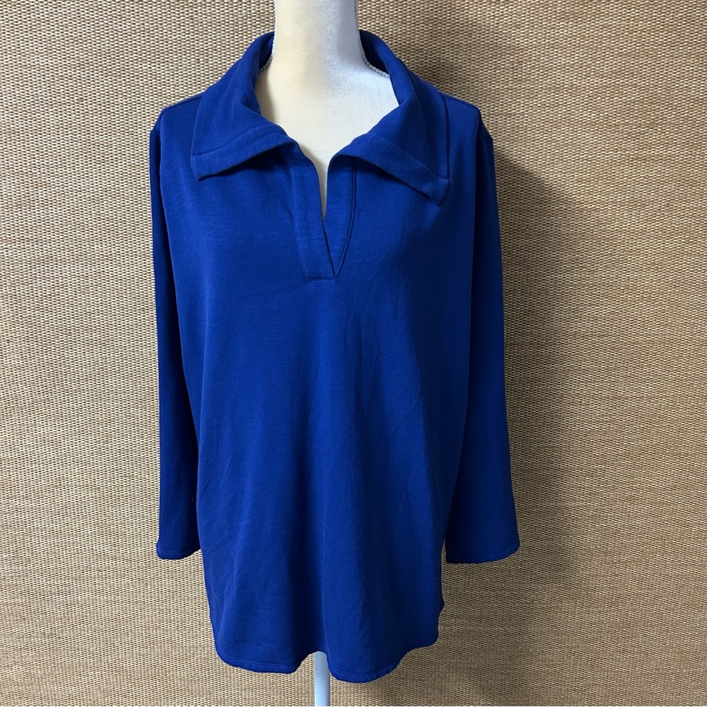 J.Jill Top Womens XL Petite Blue